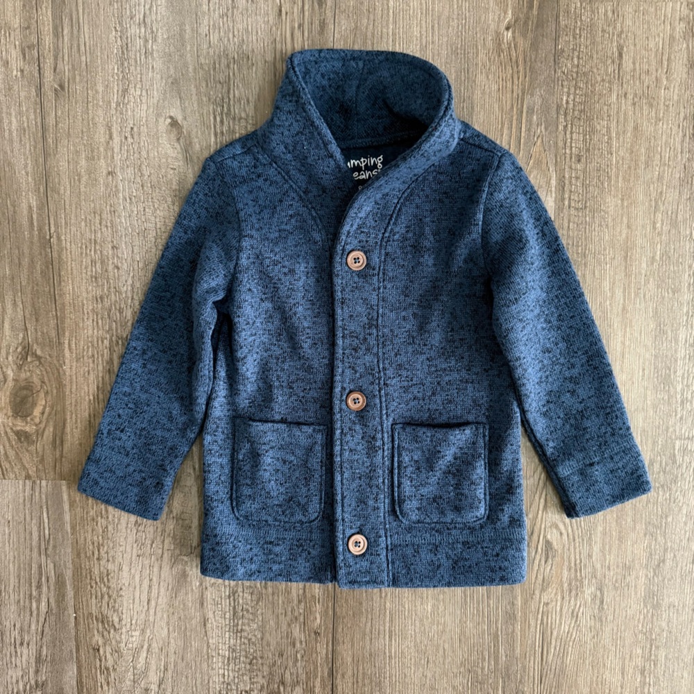 Jumping Beans Toddler Boy’s Blue Button Up Cardigan